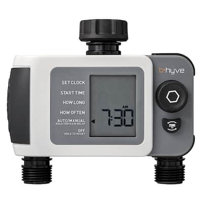B-hyve XD Bluetooth 2-Outlet Hose Faucet Timer