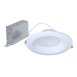 LTDM Series 6 in. Adjustable CCT Canless IC Rated Dimmable Indoor, Outdoor Integrated LED Recessed Light Trim