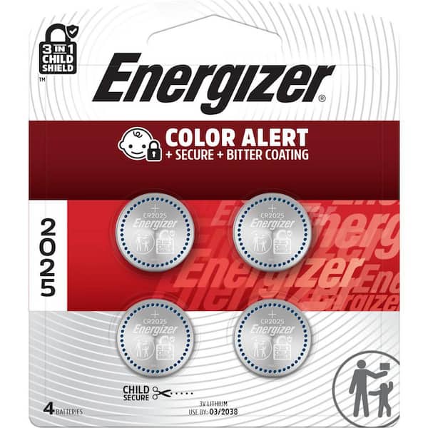 CR2025 Batteries (4-Pack), 3V Lithium Coin Batteries