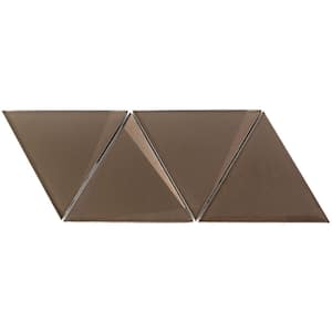 Wister Bronze 5.19 in. x 12.06 in. Polished Glass Mosaic Wall Tile (0.42 sq. ft. Per Sheet)