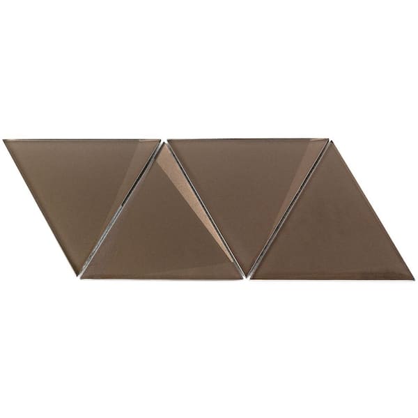 Ivy Hill Tile Wister Bronze 5.19 in. x 12.06 in. Polished Glass Mosaic Wall Tile (0.42 sq. ft. Per Sheet)