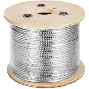 500 ft. x 3/16 in. Cable Railing Kit 3700 lbs. Load T304 Stainless Steel Wire Rope Winch with 7x19 Strand for Deck Stair