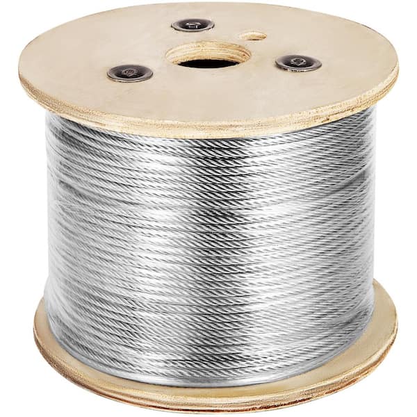 500 ft. x 3/16 in. Cable Railing Kit 3700 lbs. Load T304 Stainless Steel Wire Rope Winch with 7x19 Strand for Deck Stair