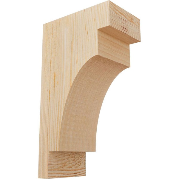 Ekena Millwork 3-1/2 in. x 6 in. x 10 in. Douglas Fir Mediterranean Smooth Corbel