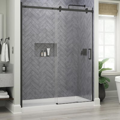 Shower Doors Showers The Home Depot, Bathroom Sliding Glass Door
