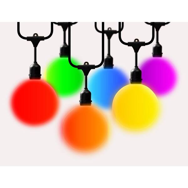 Meilo 14 ft. G40 Globe LED String Lights Color Changing (2-Pack)