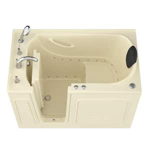 Safe Deluxe 53 in. Left Drain Walk-In Air Bathtub in Biscuit