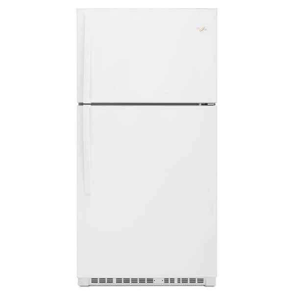 Whirlpool 21 3 Cu Ft Top Freezer Refrigerator In White Wrt541szdw The Home Depot