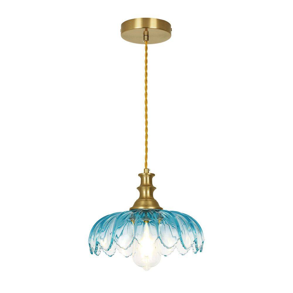 Jasslynn 60W Gradient Blue Mid-Century Pendant Light with Thickened Design Shade for Kitchen Bedroom and Dining Room price history on PriceWatchPro