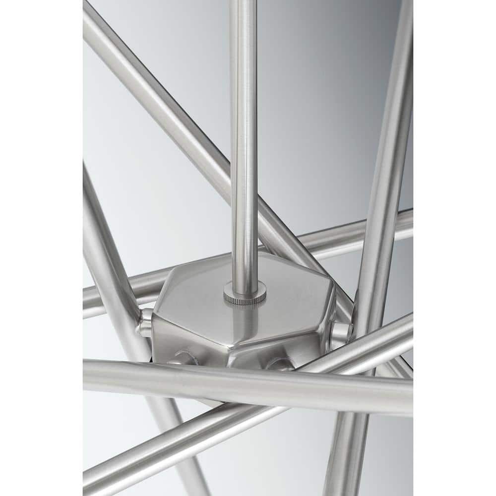 Astra 8-Light Mid-Century Modern Sputnik Chandelier in Brushed Nickel