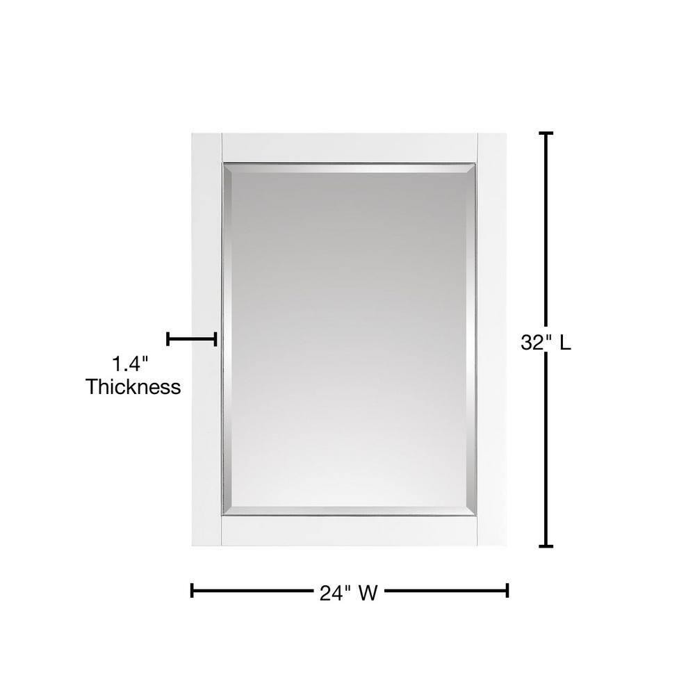 Mason 24" Rectangular Wood Framed Bathroom Vanity Mirror in Blue with Silver and Gold Accents