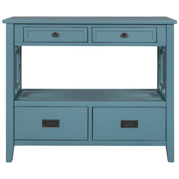 ATHMILE 36 in. Standard Rectangle Wood Console Table