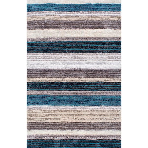 nuLOOM Drey Ombre Shag Blue Multi 8 ft. x 10 ft. Area Rug