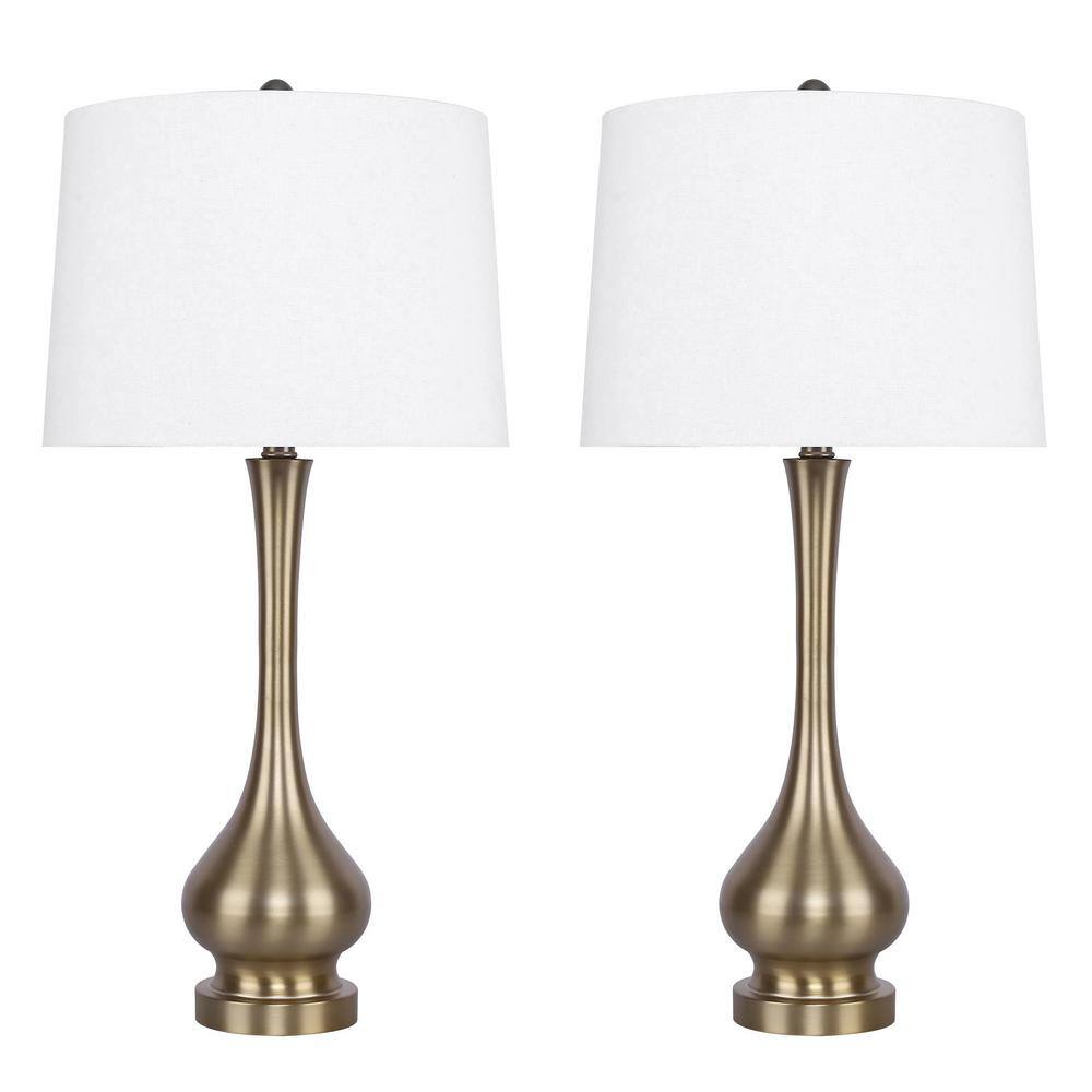 Grandview Gallery 29 In. Gold Plated Table Lamps With Vase-inspired 