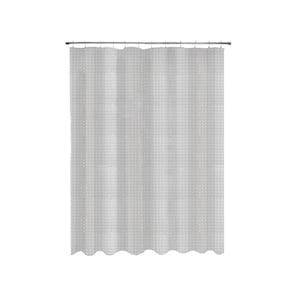 70 in. W x 72 in. H Medium Weight Embossed PEVA PEVA Shower Curtain Liner in Smoke Gray