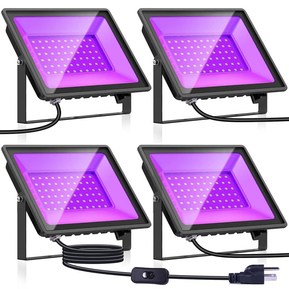 BeamBox 6 in. 60-Watt 100-Lumen Black Integrated LED Plug-In UV