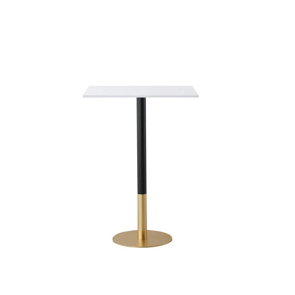 TIMELESS HOME 39.5 in. H White Rectangular Bar Table Seats 2 ...