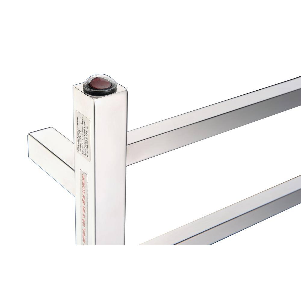 Charles Series Polished Chrome Stainless Steel Wall Mounted Towel Warmer