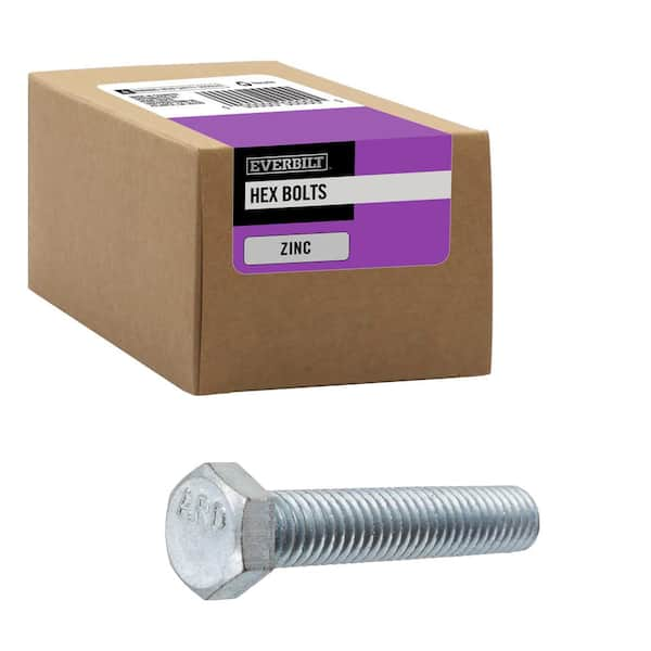 Everbilt 3/8 In.-16 X 2 In. Zinc Plated Hex Bolt 800846 - The Home Depot