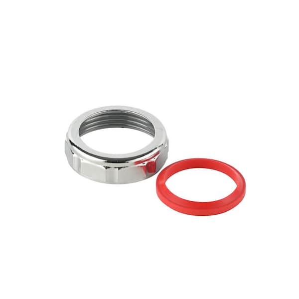 1-1/4 in. Sink Drain Pipe Zinc Slip-Joint Nut with Rubber Reducing Washer