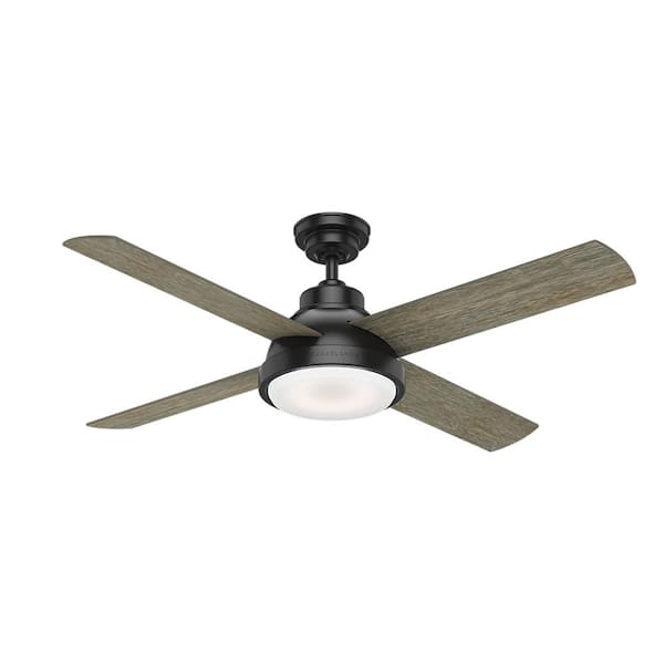 Casablanca Levitt 54-in Matte Black Ceiling Fan with LED Lighting