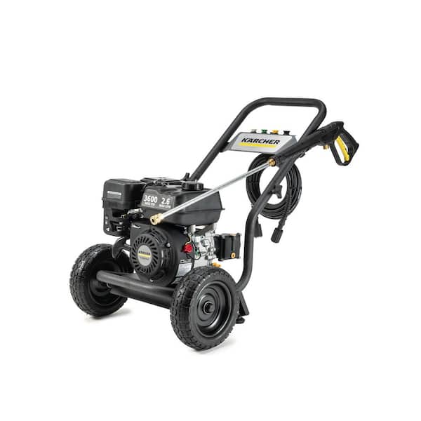 3600 PSI 2.6 GPM G 3600 P 212cc Triplex/Crankshaft Pump Cold Water Gas Pressure Washer with 4 Nozzle Attachments
