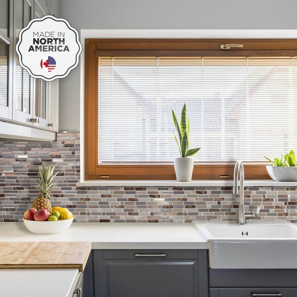 Multicolor Gel Peel and Stick Mosaic Tile for Kitchen and Bathroom