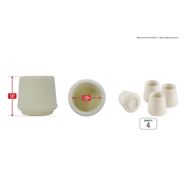 50-Pack Chair Leg Caps - 1 Inch Anti-Slip Rubber Feet Protectors For Furniture