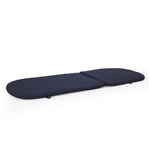 Primrose 28 in. x 36.0 in. Outdoor Chaise Lounge Cushion in Navy Blue