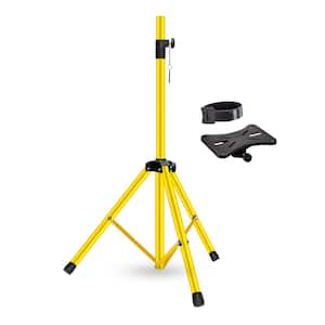 Adjustable Up to 72 in. Speaker Stand Tripod Floor Tall DJ Studio Monitor Stands Pole Mount in Yellow