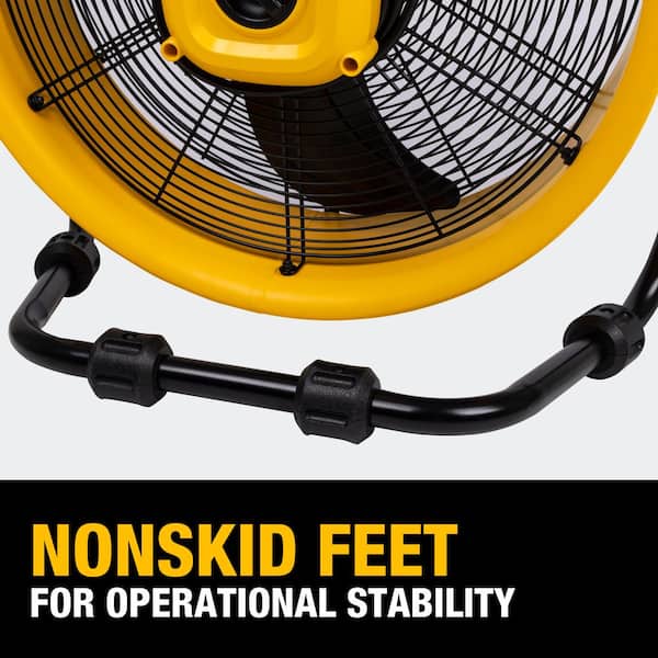 DEWALT 18 in. Yellow 3-Speed Heavy-Duty Drum Fan with 6 ft