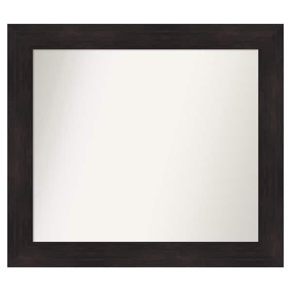 Amanti Art Furniture Espresso 33.75 in. x 29.75 in. Custom Non-Beveled Satin Recyled Polystyrene Bathroom Vanity Wall Mirror