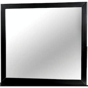 Medium Rectangle Black Modern Mirror (36 in. H x 40 in. W)