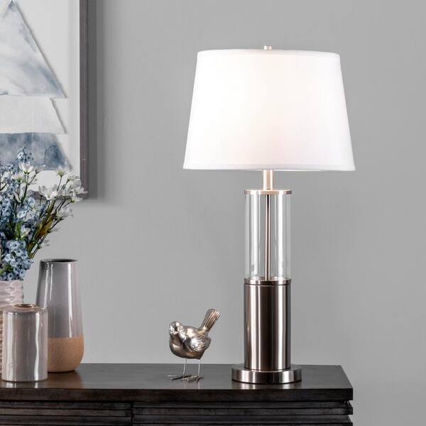 Silver Metal Contemporary Table Lamp, Mercury Glass Table Lamp Costco