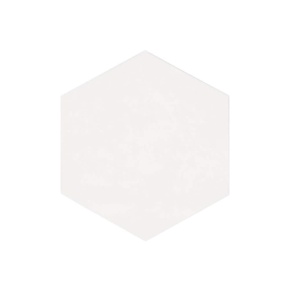 White Matte Hexagon Porcelain Tile for Indoor Use