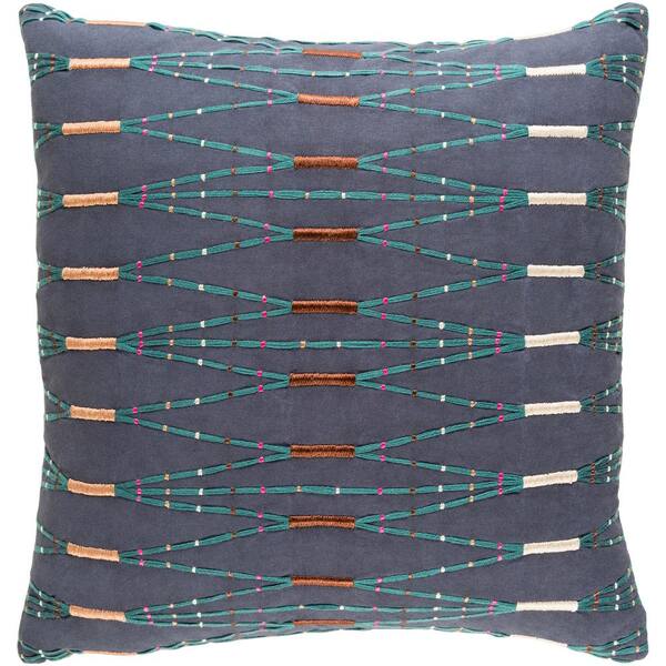 Artistic Weavers Parvin Navy Graphic Polyester 18 in. x 18 in. Throw Pillow