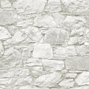 Stone's Throw Chalk Vinyl Peel and Stick Wallpaper Roll ( Covers 30.75 sq. ft. )