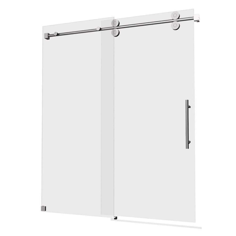 "66""-72"" W X 76"" H Single Sliding Frameless Shower Door with 5/16""(8mm) Tempered Clear Glass" price history on PriceWatchPro