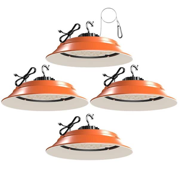4-Pack of 240-Watt LED High Bay Light 36000LM High Bay LED Shop Lights AC100-277V Commercial Bay Lighting for Warehouse