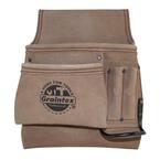 5-Pocket Left Handed Nail and Tool Pouch with Suede Leather