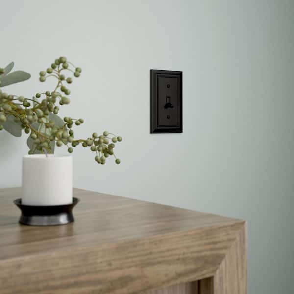 (3-Pack) Derby 1-Gang Matte Black Switch/Toggle Outlet Plastic Wall Plate
