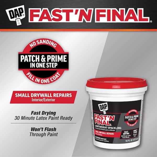 Fast 'N Final 16 oz. White Lightweight Spackling