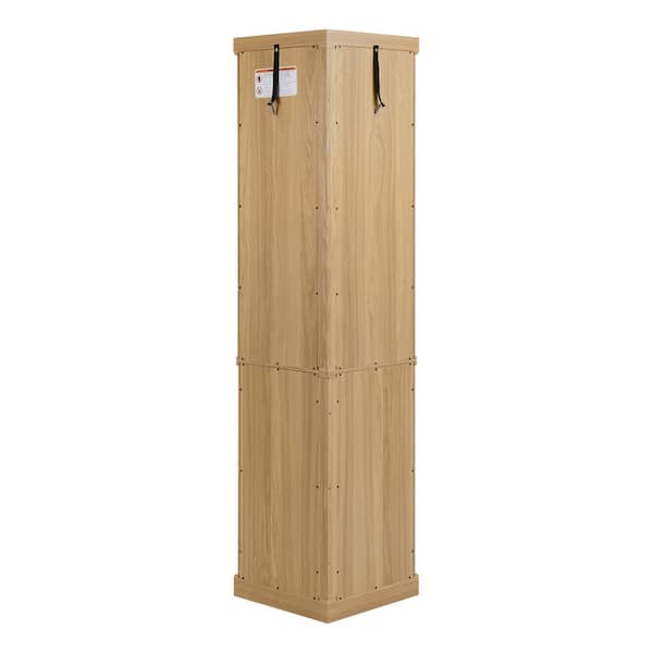 Tileon 16.5 in. W x 16.5 in. D x 69.85 in. H Brown Linen