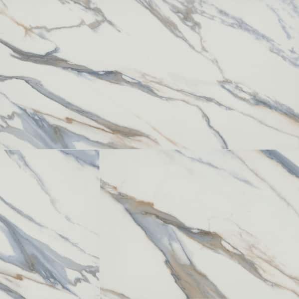 MSI Take Home Tile Sample-Velora Azul 4 in. x 4 in. Polished Porcelain Floor and Wall Tile