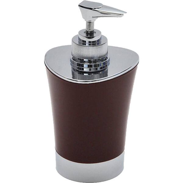 Unbranded Bath Soap and Lotion Dispenser -Chrome Parts- Brown