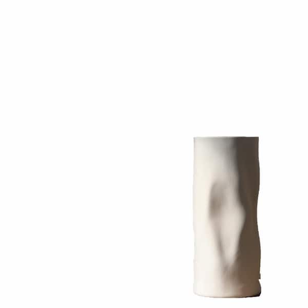 Unbranded Modern Farmhouse Decor Beige Ceramic Vase (Set of 2) 10.7 in. and 9 in. H Large Flower Vases