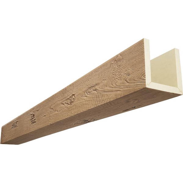 Endurathane 4 in. H x 8 in. W x 12 ft. L Knotty Pine Buttercream Faux Wood Beam