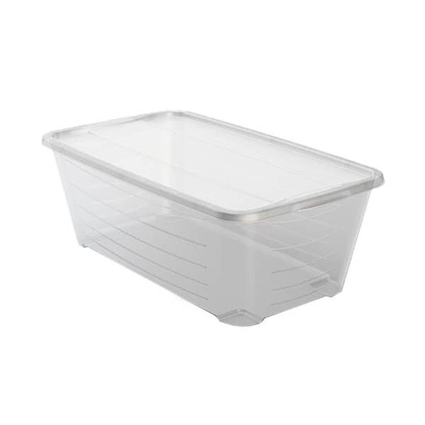 Life Story Durable 5.6 Qt. Clear Shoe and Closet Storage Box Container