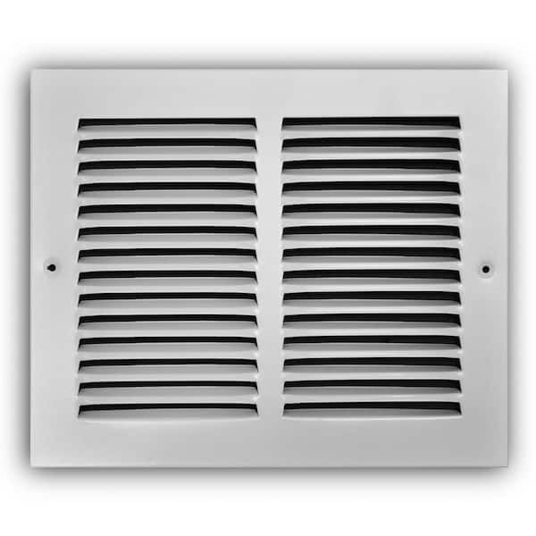 10 in. x 8 in. Steel Return Air Grille in White