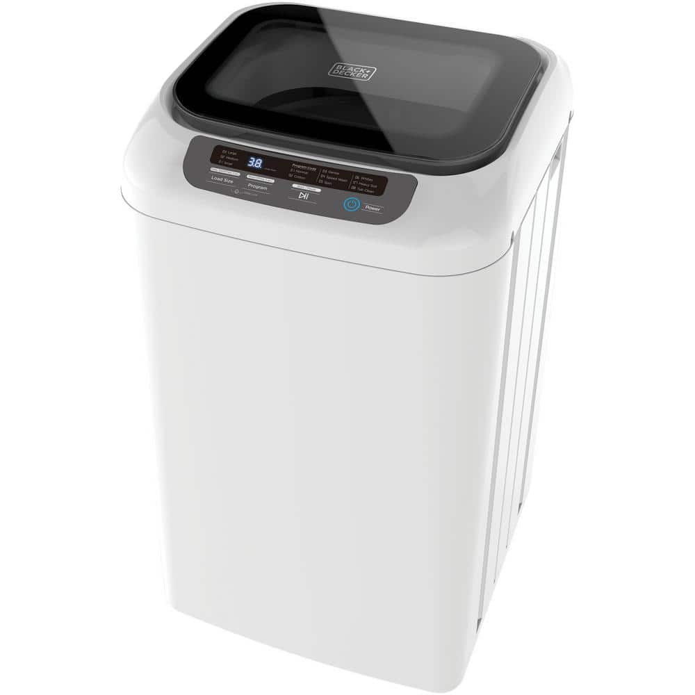 BLACK+DECKER 0.85 cu. ft. Portable Top Load Washing Machine in White ...